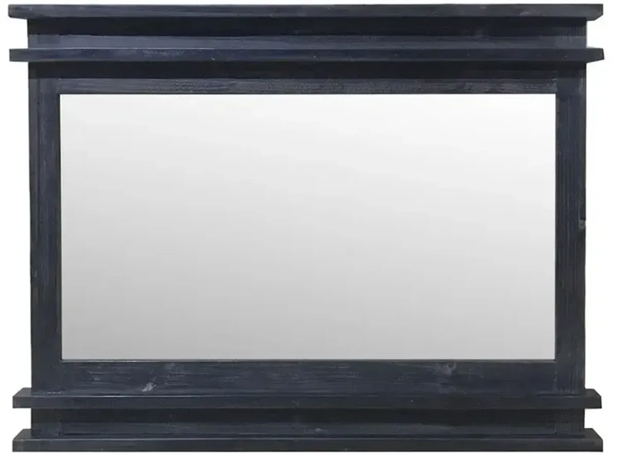 Crestview Mantle Blue Wall Mirror