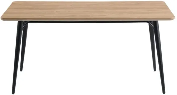 Chintaly Bridget Modern 35 Inch X 63 Inch Wooden Dining Table with Tapered Leg Base