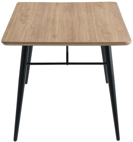 BRIDGET MODERN 35 INCH X 63 INCH WOODEN DINING TABLE WITH TAPERED LEG BASE