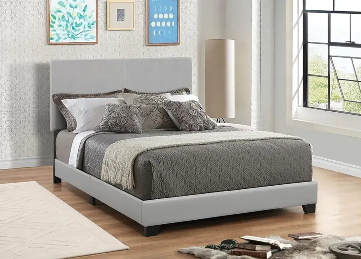 Coaster Dorian Upholstered Queen Panel Bed Grey