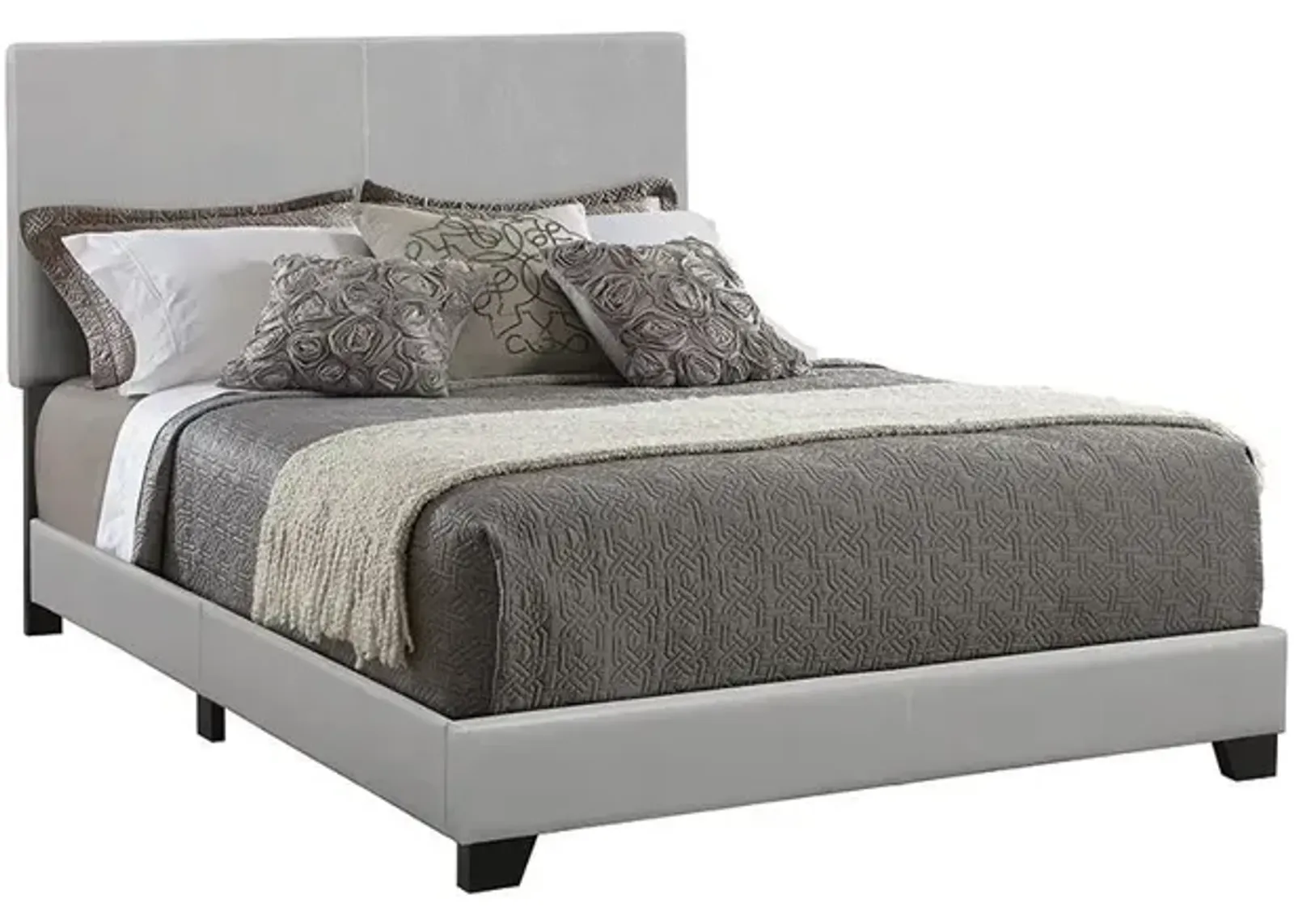 Coaster Dorian Upholstered Queen Panel Bed Grey