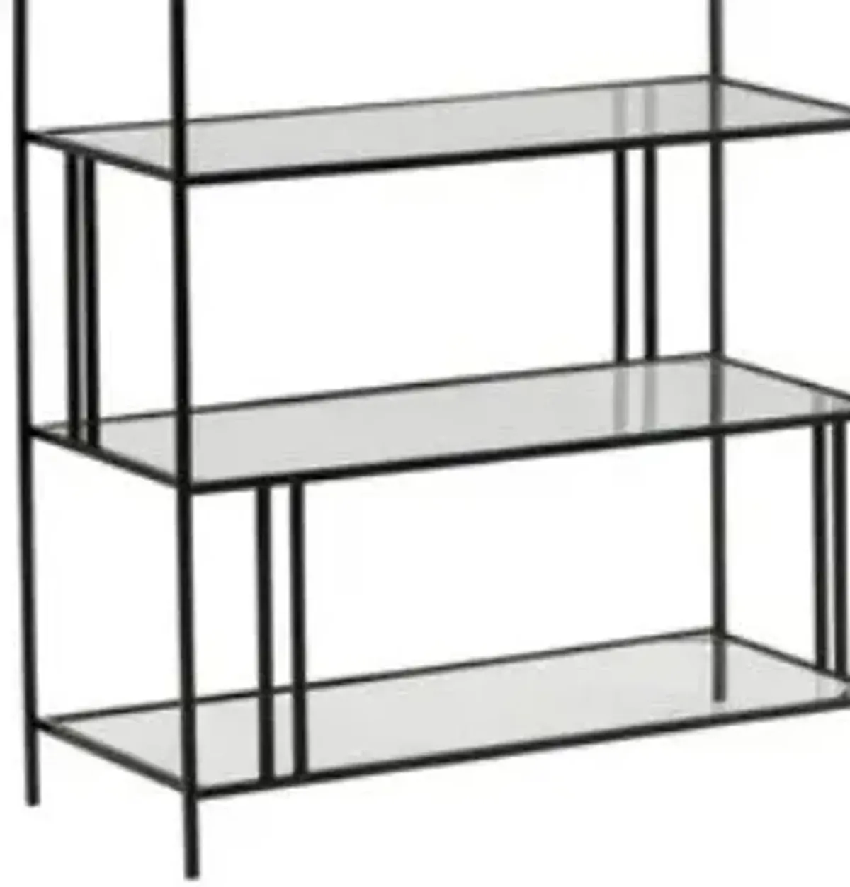 Crestview Berkley Black Iron & Glass Etagere