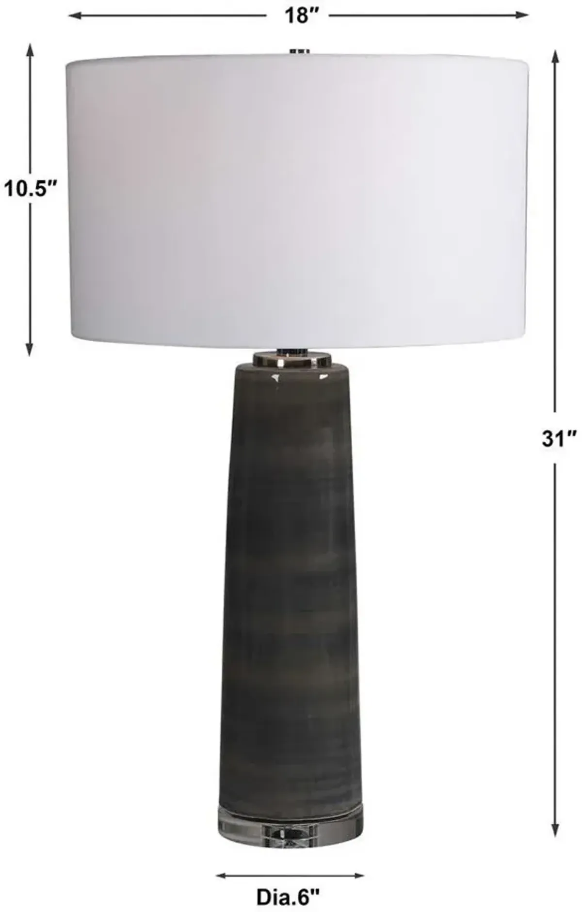 Uttermost Seurat Charcoal Gray Table Lamp