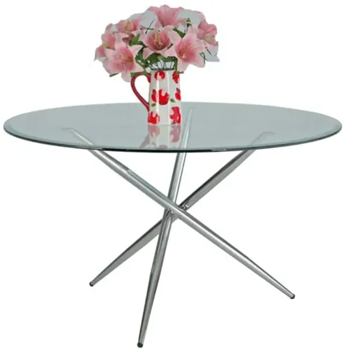 Chintaly Patricia Contemporary Dining Round Glass Table