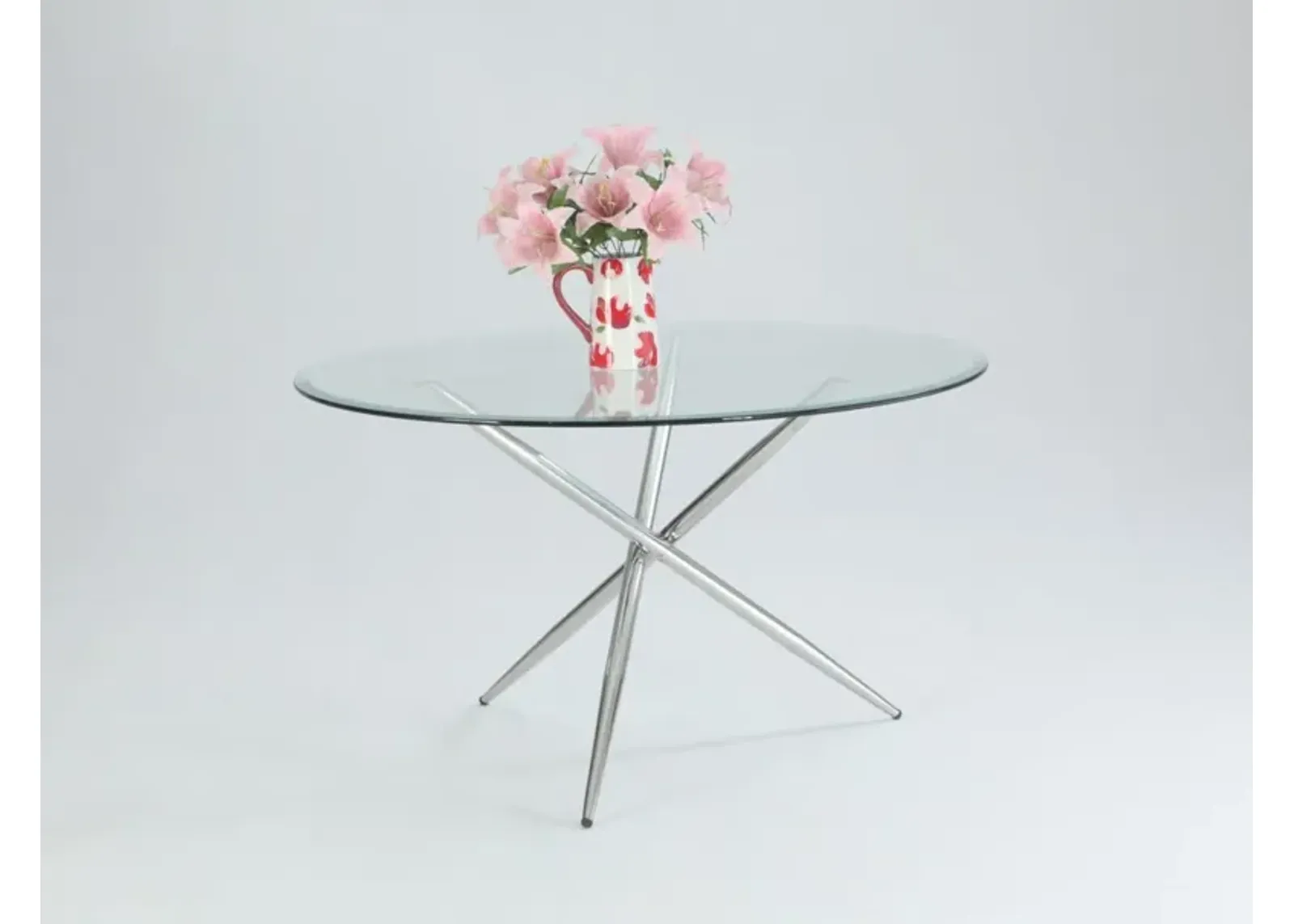 Chintaly Patricia Contemporary Dining Round Glass Table