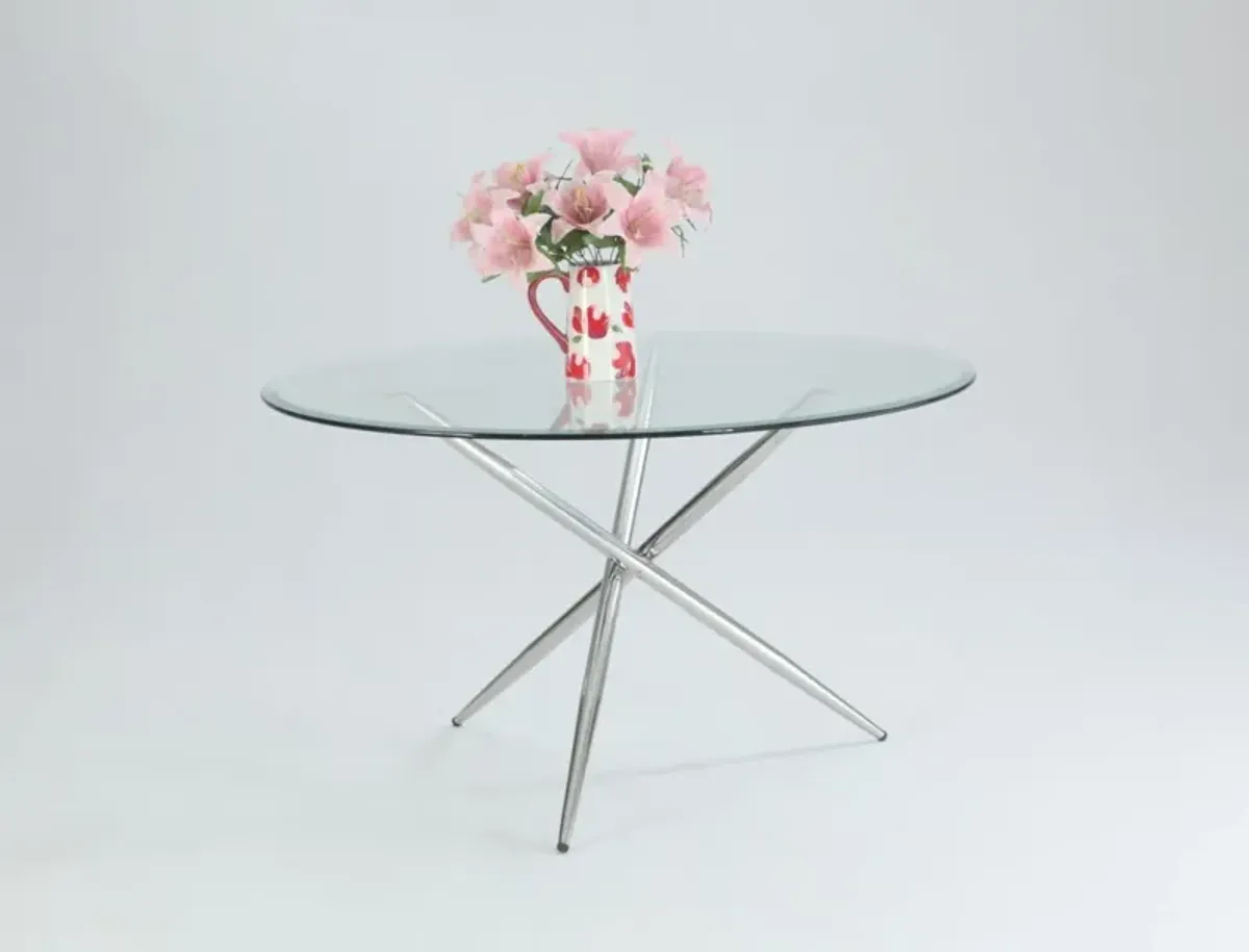 Chintaly Patricia Contemporary Dining Round Glass Table