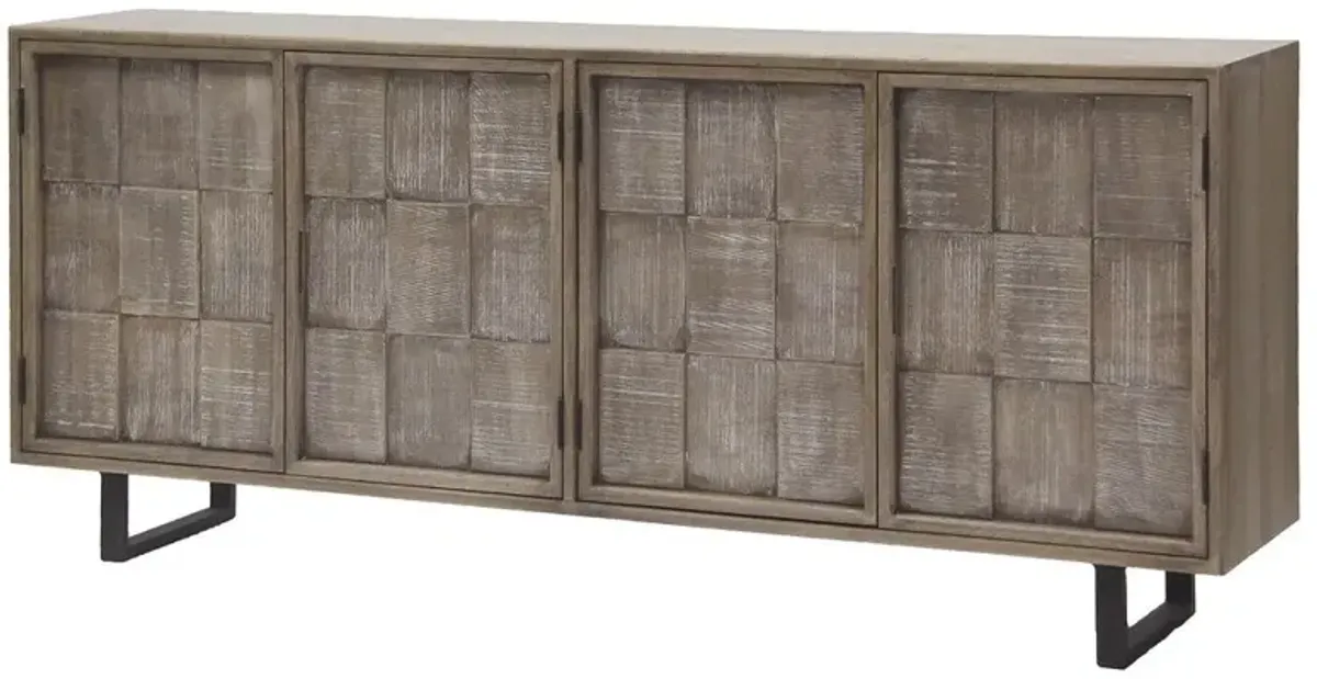 Crossings Casablanca Collection 78 Driftwood Finish Media Entertainment TV Stand