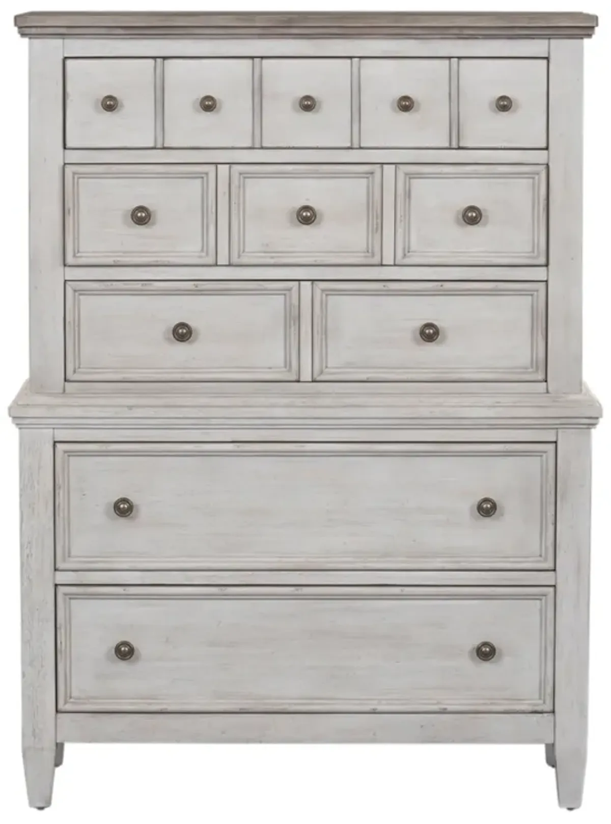 Liberty Furniture Complete King Bedroom Set Panel Bed, Dresser, Mirror, Chest & Nightstand Heartland