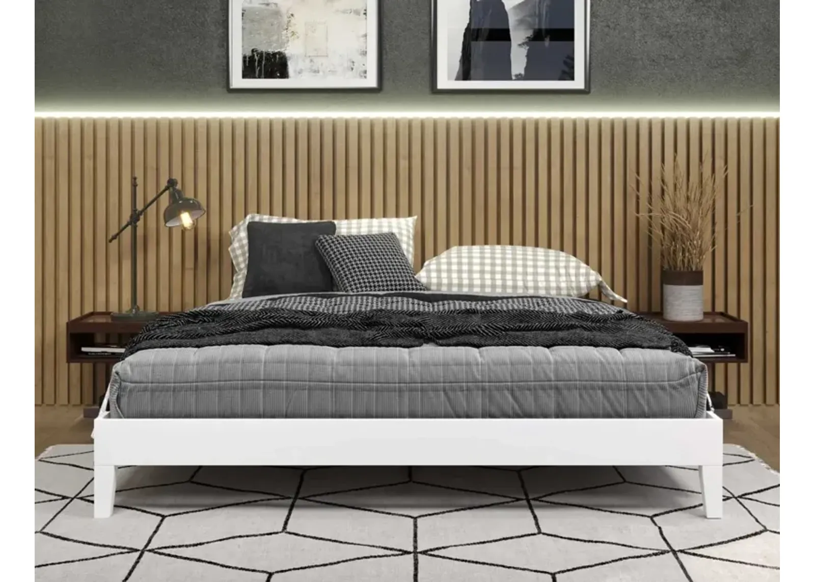 Steve Silver Nix King Platform Bed White