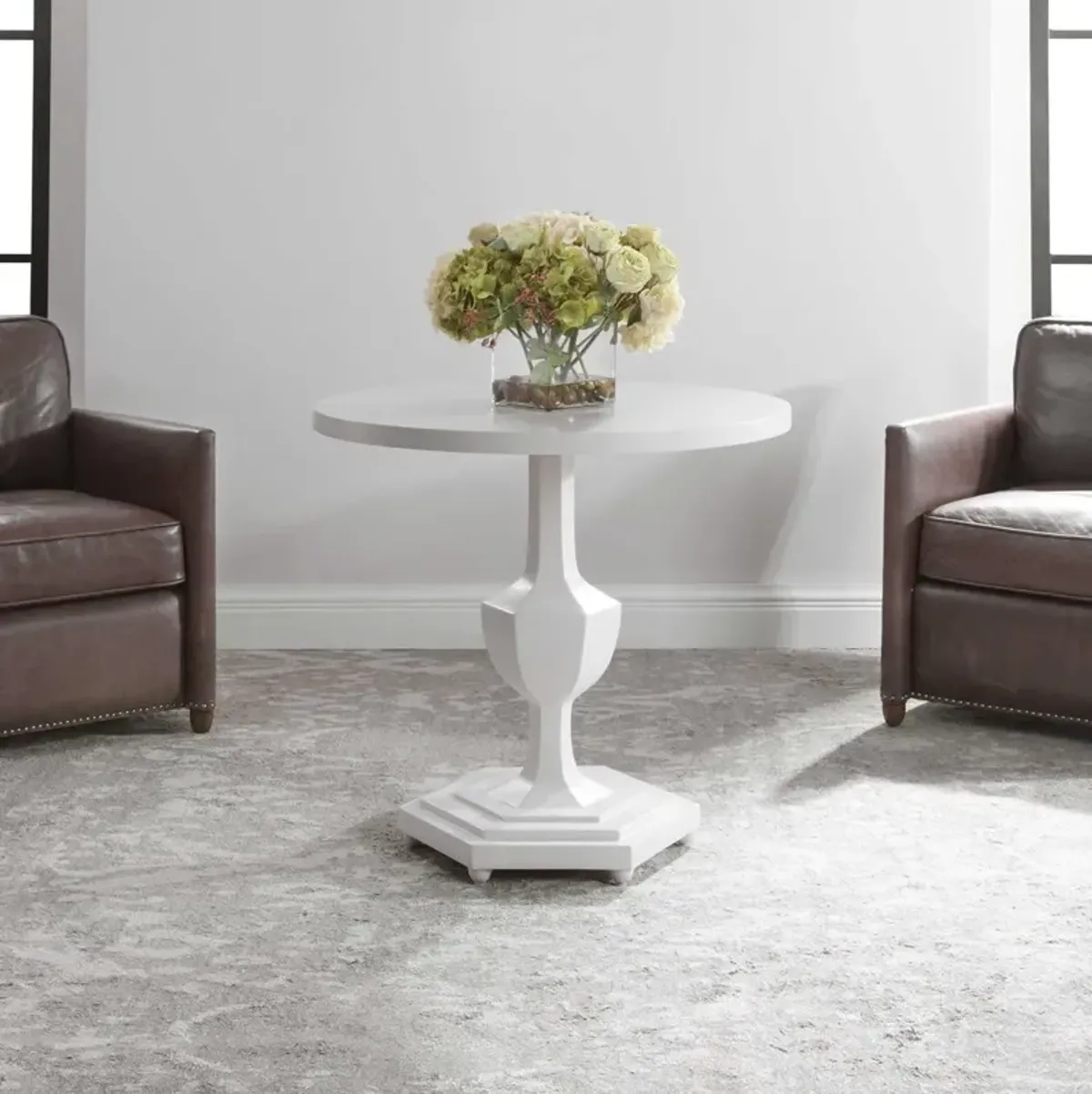 Uttermost Kabarda White Foyer Table