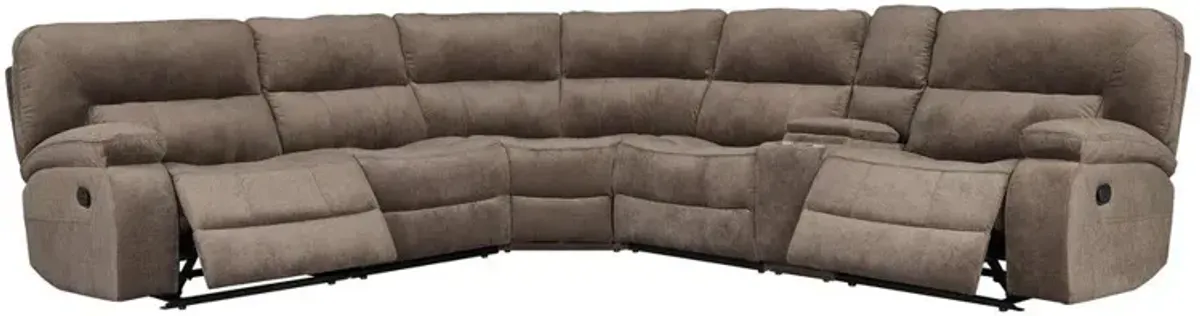 Parker House Chapman Collection 6-Piece Sectional in Kona Color