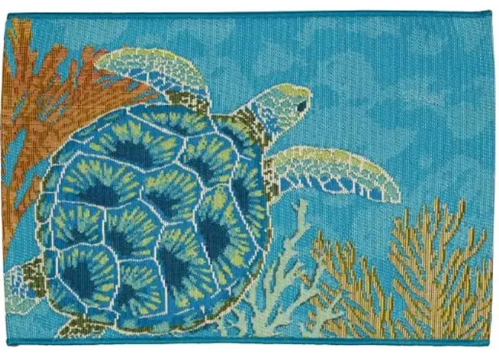 ESENCIA SEATURTLE GARDEN OCEAN DOORMAT 24"34.5"