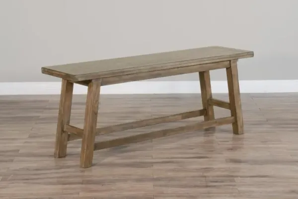Sunny Designs Doe Valley Buckskin Counter Wood Seat Bench