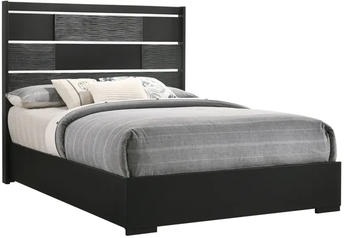 Coaster Blacktoft Wood King Panel Bed Black