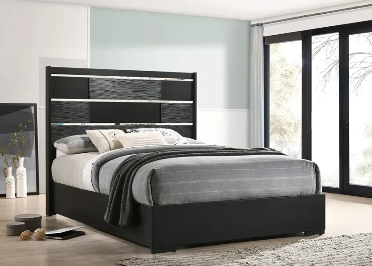 Coaster Blacktoft Wood King Panel Bed Black