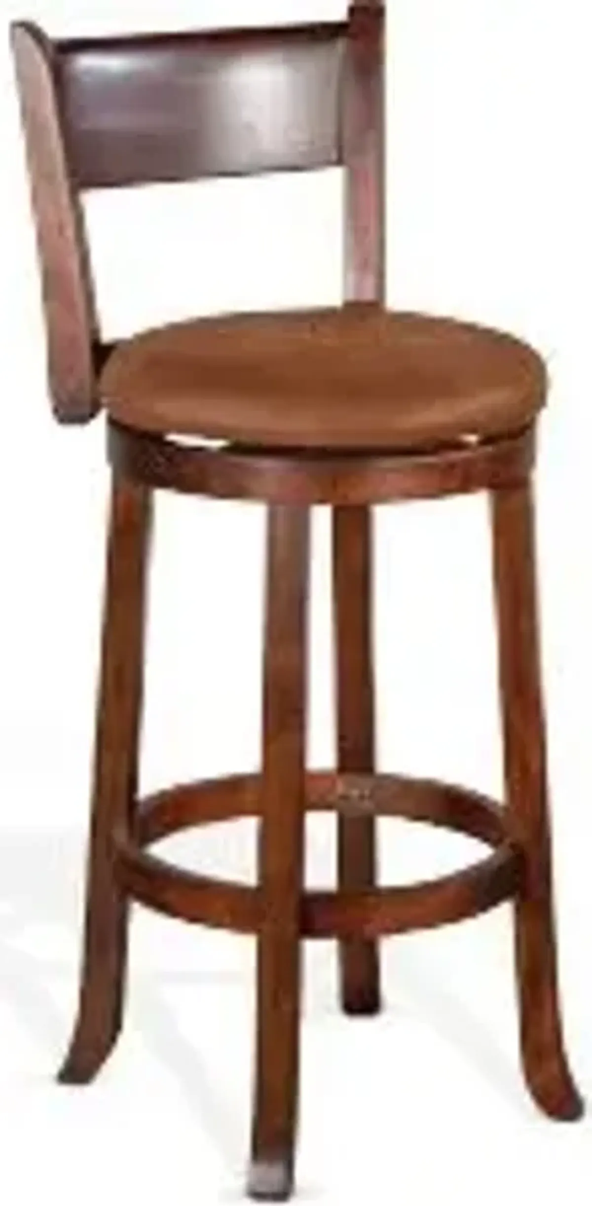 Sunny Designs Santa Fe Dark Chocolate 30 Inch Swivel Bar Counter-Height Stool with Cushioned Seat & Back