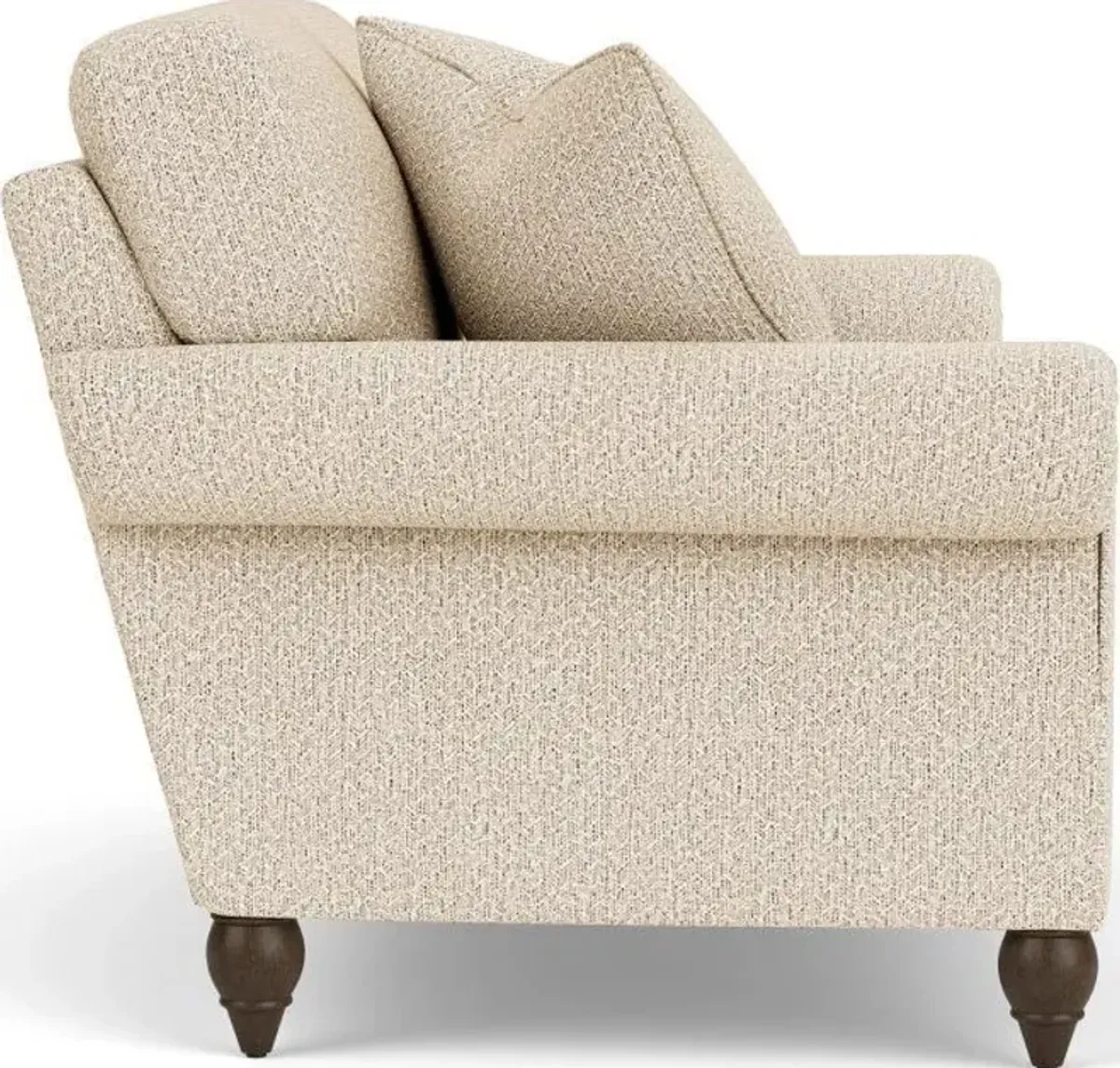 Flexsteel South Haven White Moondust Rolled Arm Loveseat