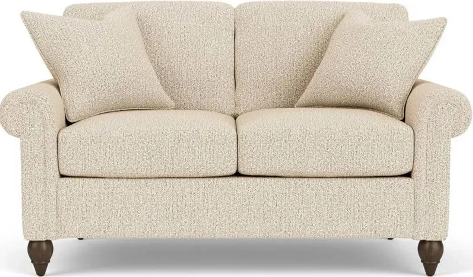 Flexsteel South Haven White Moondust Rolled Arm Loveseat