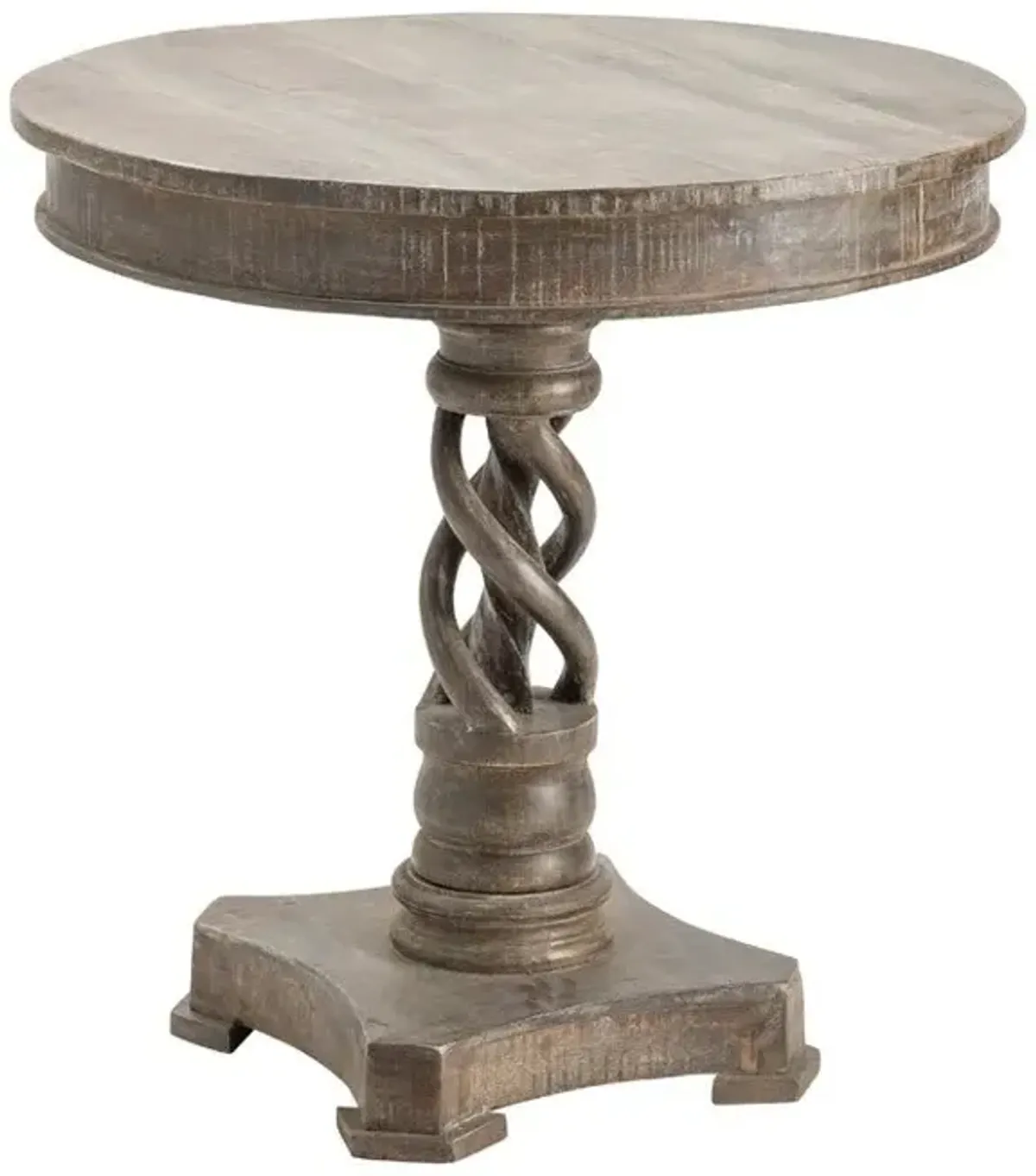 Crestview Bengal Manor Mango Wood Twist Accent Table