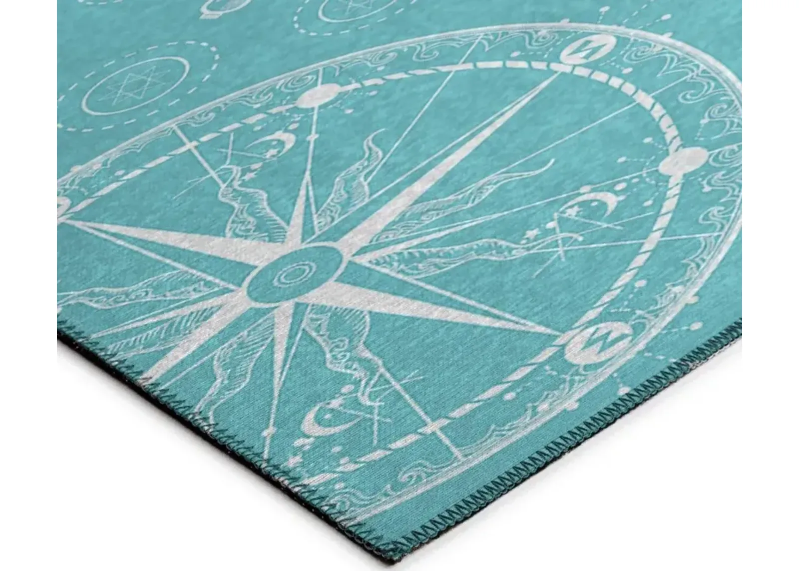 Dalyn Aquatic Odyssey Turquoise Sea Explorer 5'X8' Area Rug