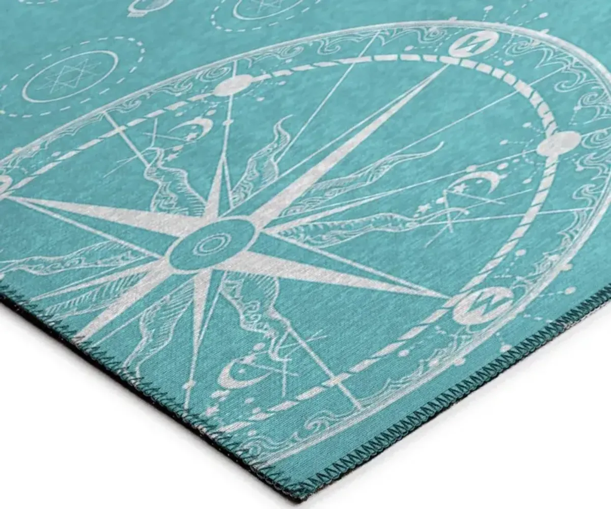 Dalyn Aquatic Odyssey Turquoise Sea Explorer 5'X8' Area Rug