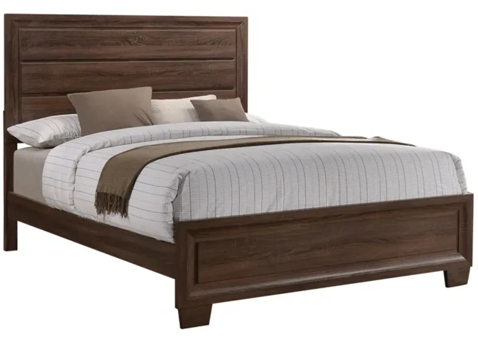 Coaster Brandon Wood King Panel Bed Warm Brown