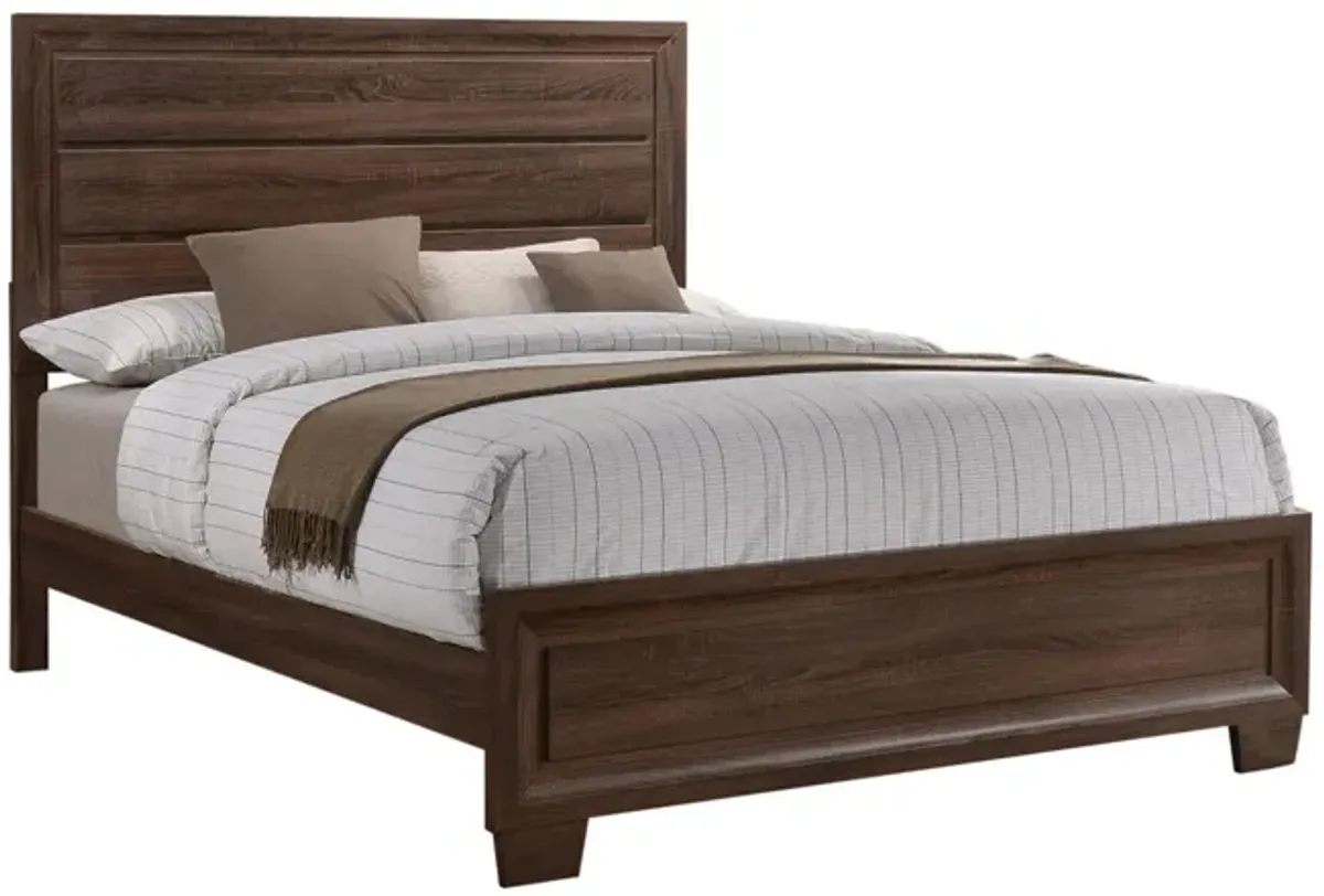 Coaster Brandon Wood King Panel Bed Warm Brown