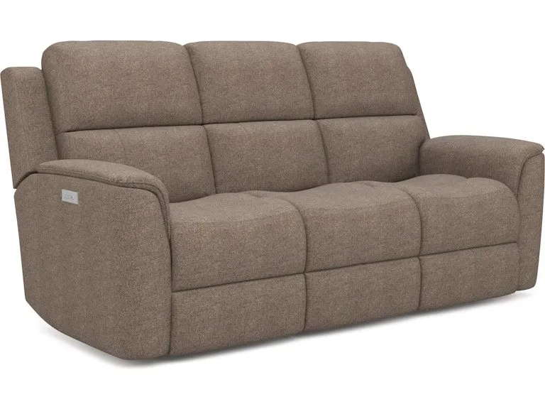 HENRY FABRIC TRIPLE PWR RECL SOFA ZERO GRAVITY IN FOG 425-01