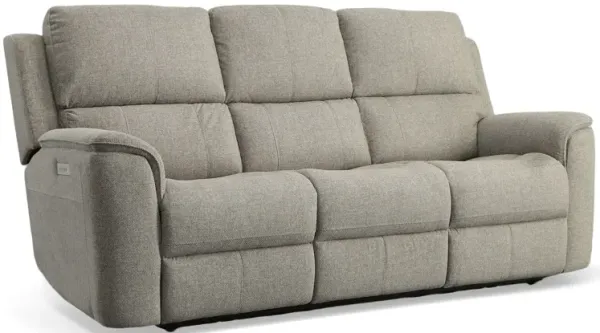 Flexsteel Henry Fog Zero Gravity Fabric Triple Power Reclining Sofa