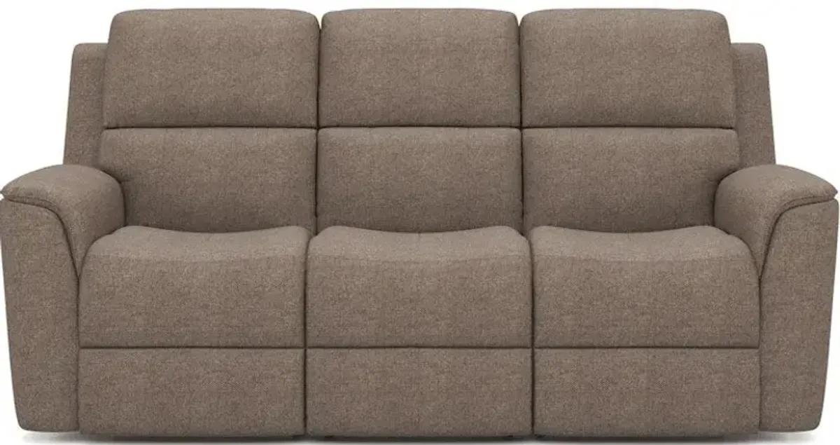 Flexsteel Henry Fog Zero Gravity Fabric Triple Power Reclining Sofa