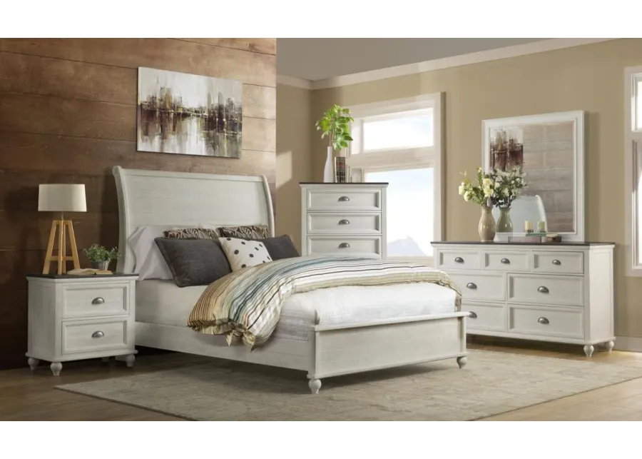 MONTEREY CALIFORNIA KING BED IN WHITE STAIN