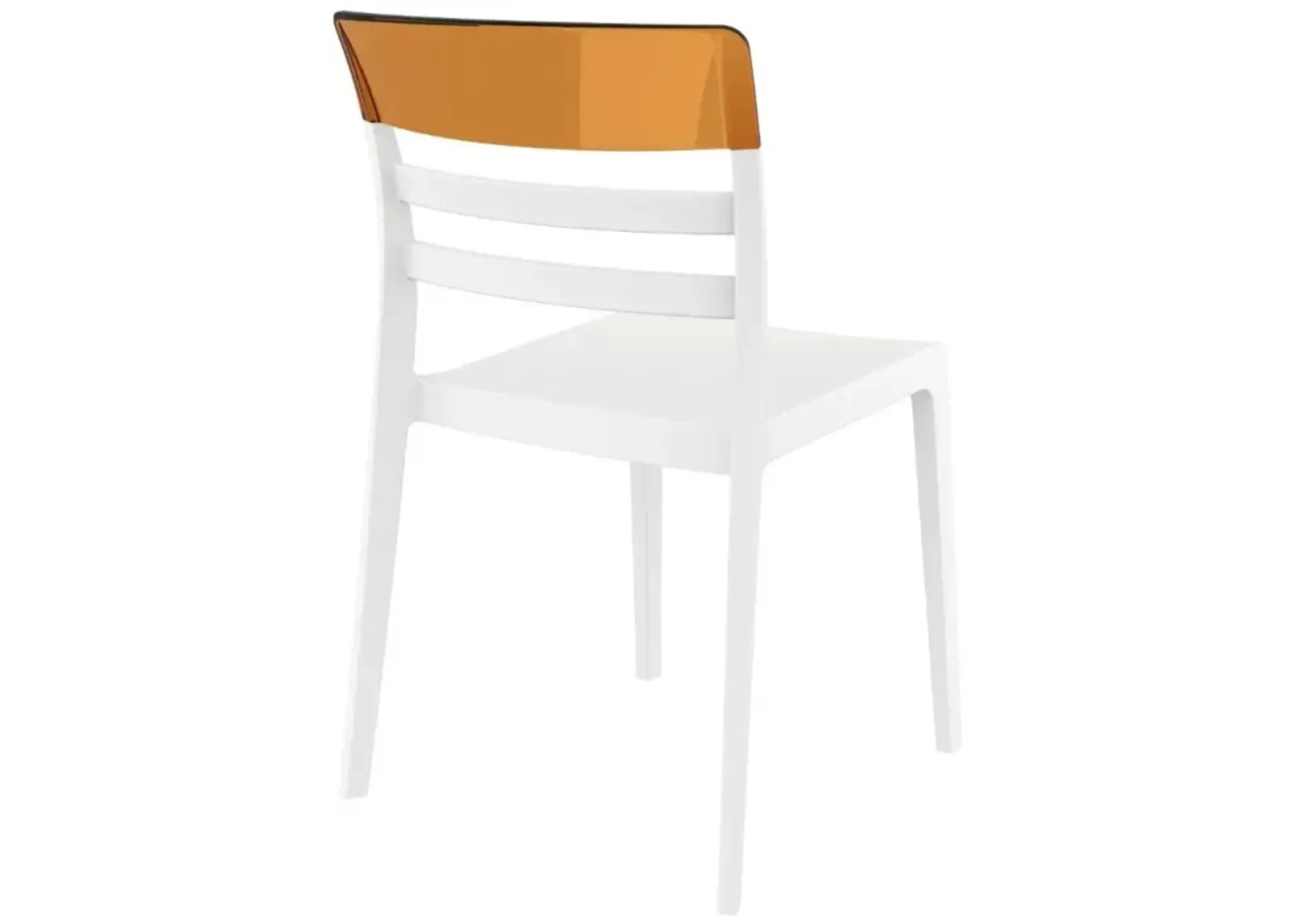 Compamia Moon Dining Chair White Transparent Amber