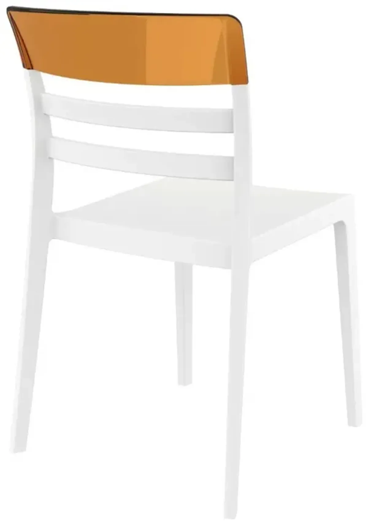 Compamia Moon Dining Chair White Transparent Amber