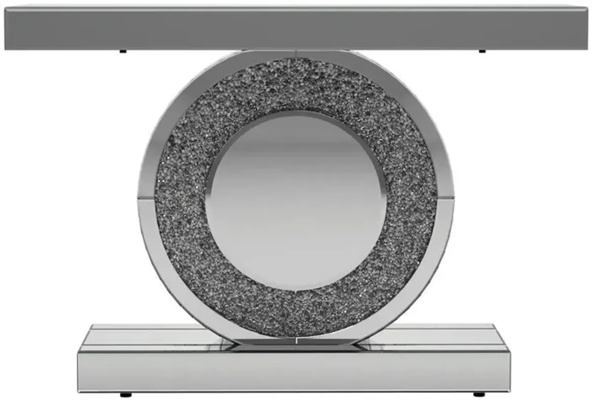 Coaster Bergenia Mirrored Entryway Sofa Console Table Silver