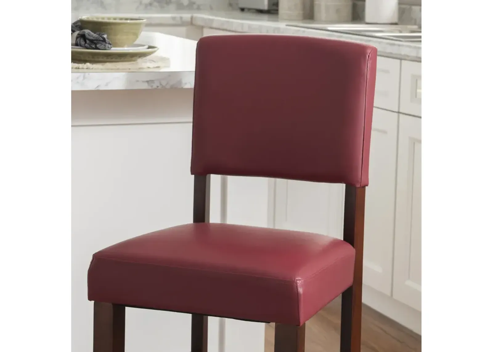 Linon 24 Inch Monaco Counter Stool Red