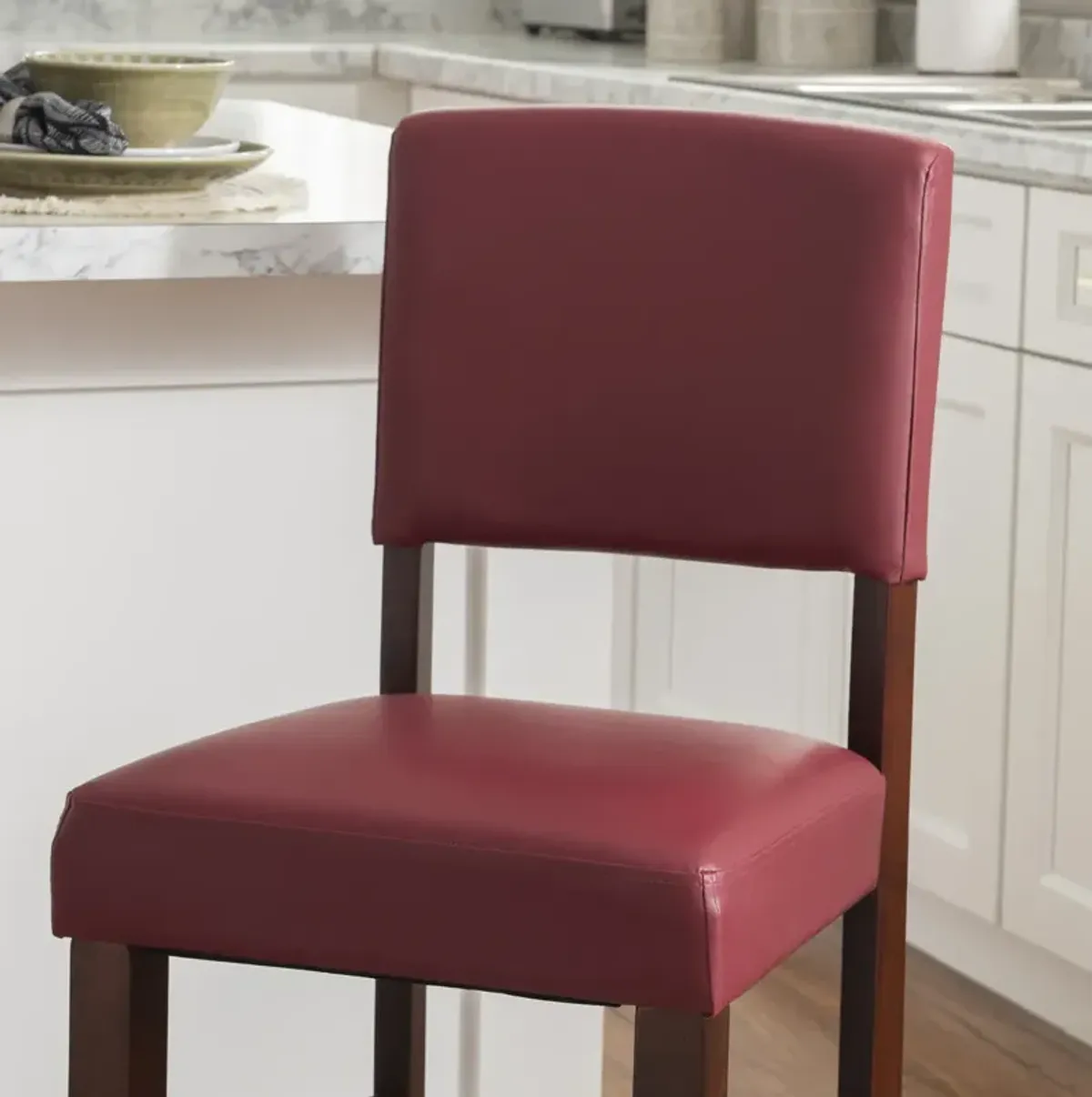 Linon 24 Inch Monaco Counter Stool Red