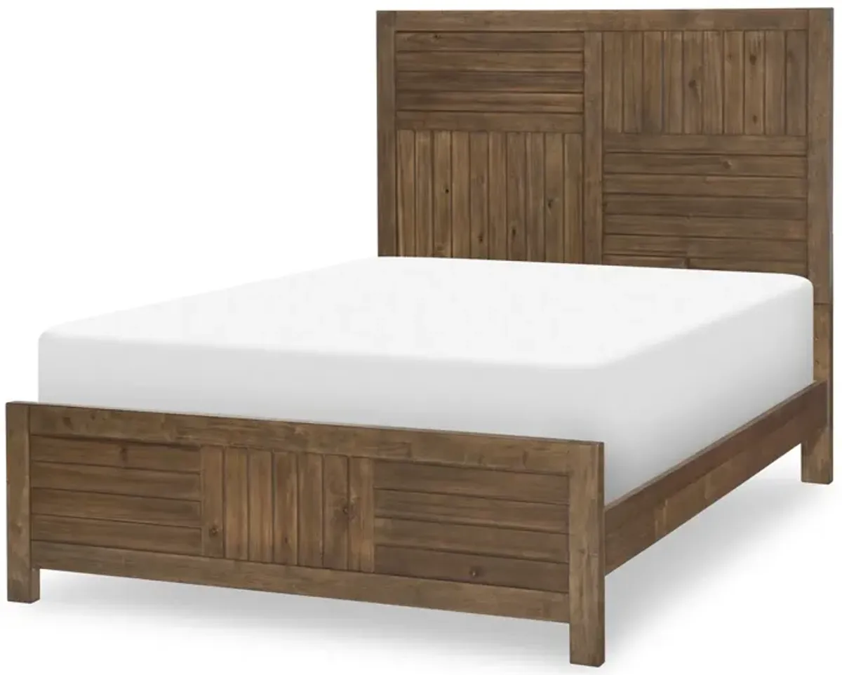 Legacy Classic Kids/Teens Summer Camp Panel Brown Finish Full Headboard