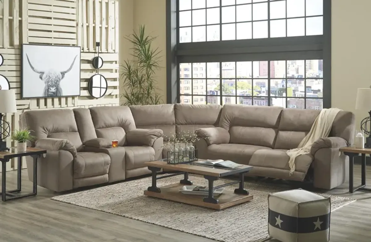 Ashley Cavalcade 3-Piece Power Reclining Sectional Slate Benchcraft