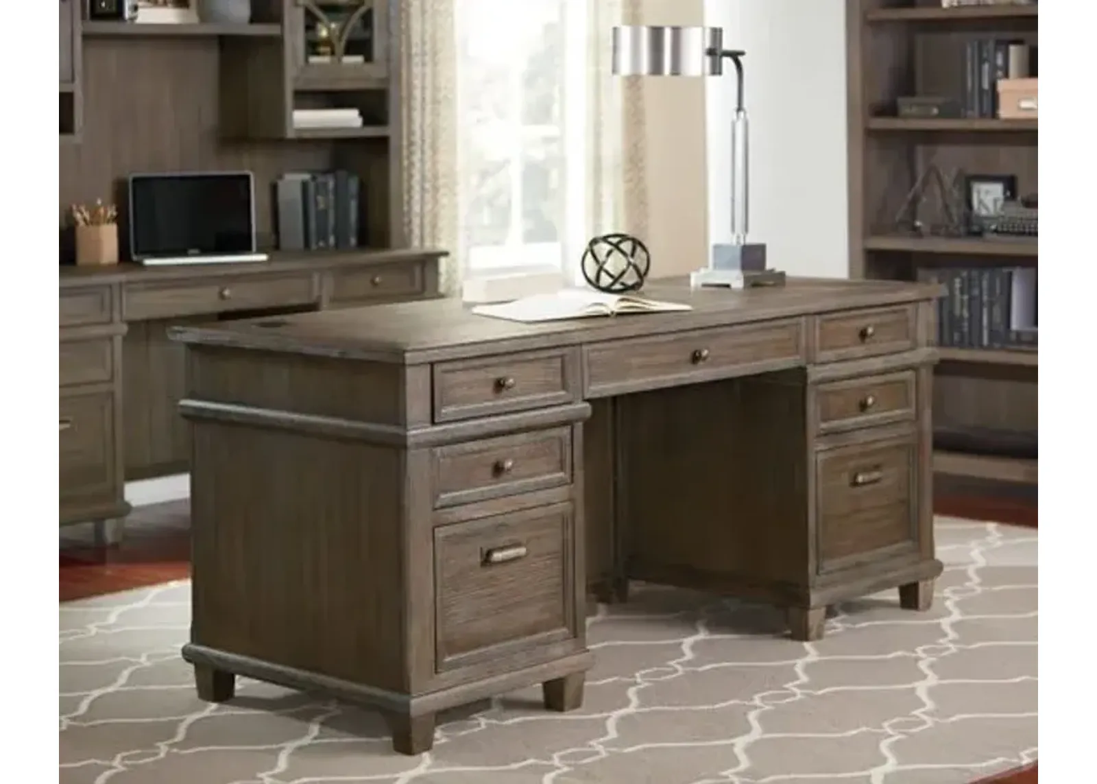 Martin Furniture Carson Double Pedestal Desk