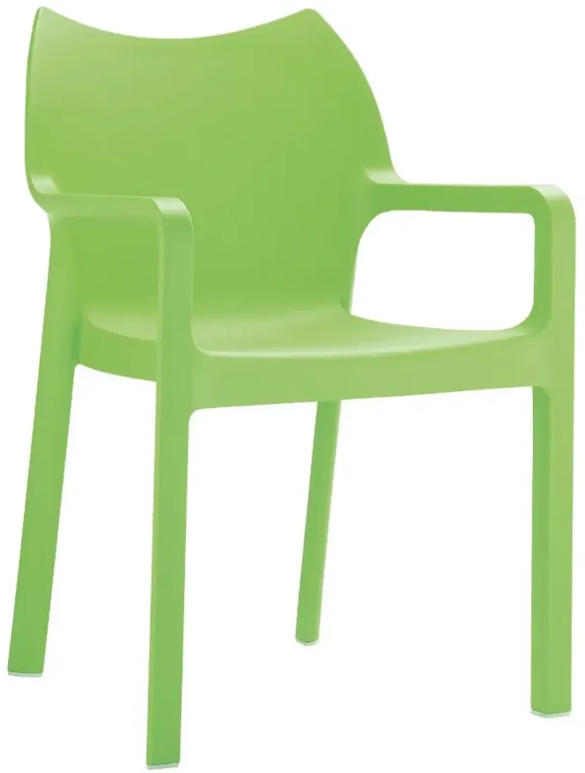 Compamia Diva Resin Outdoor Dining Arm Chair Tropical Green