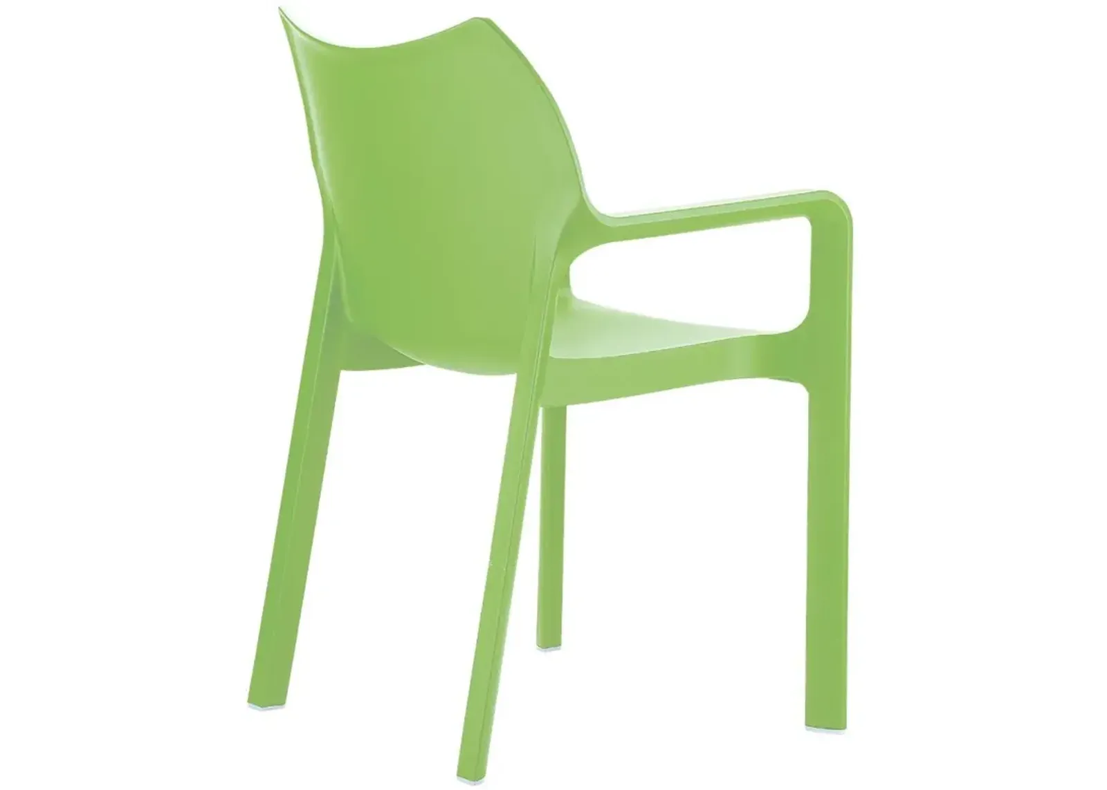 Compamia Diva Resin Outdoor Dining Arm Chair Tropical Green