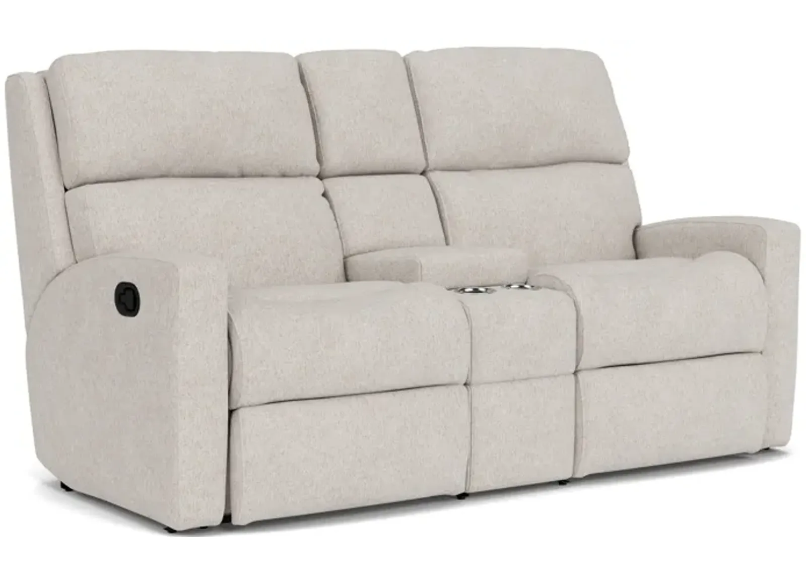 Flexsteel Catalina Almond Power Reclining Loveseat with Power Headrests