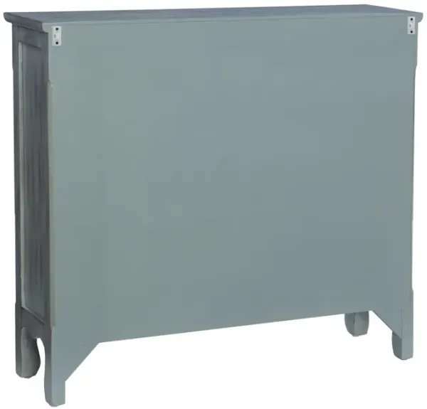 Powell Antique Blue & White Console Table Accent Cabinet