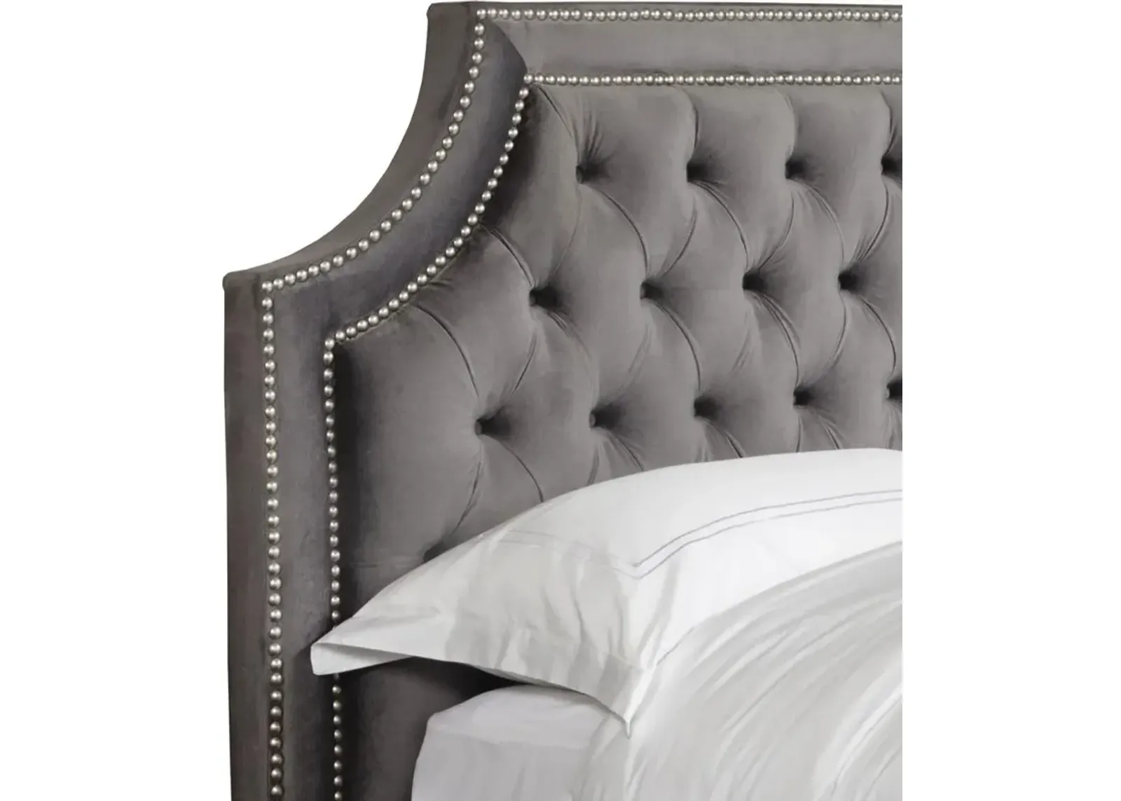 Parker House Jasmine Collection Flannel Grey California King Headboard