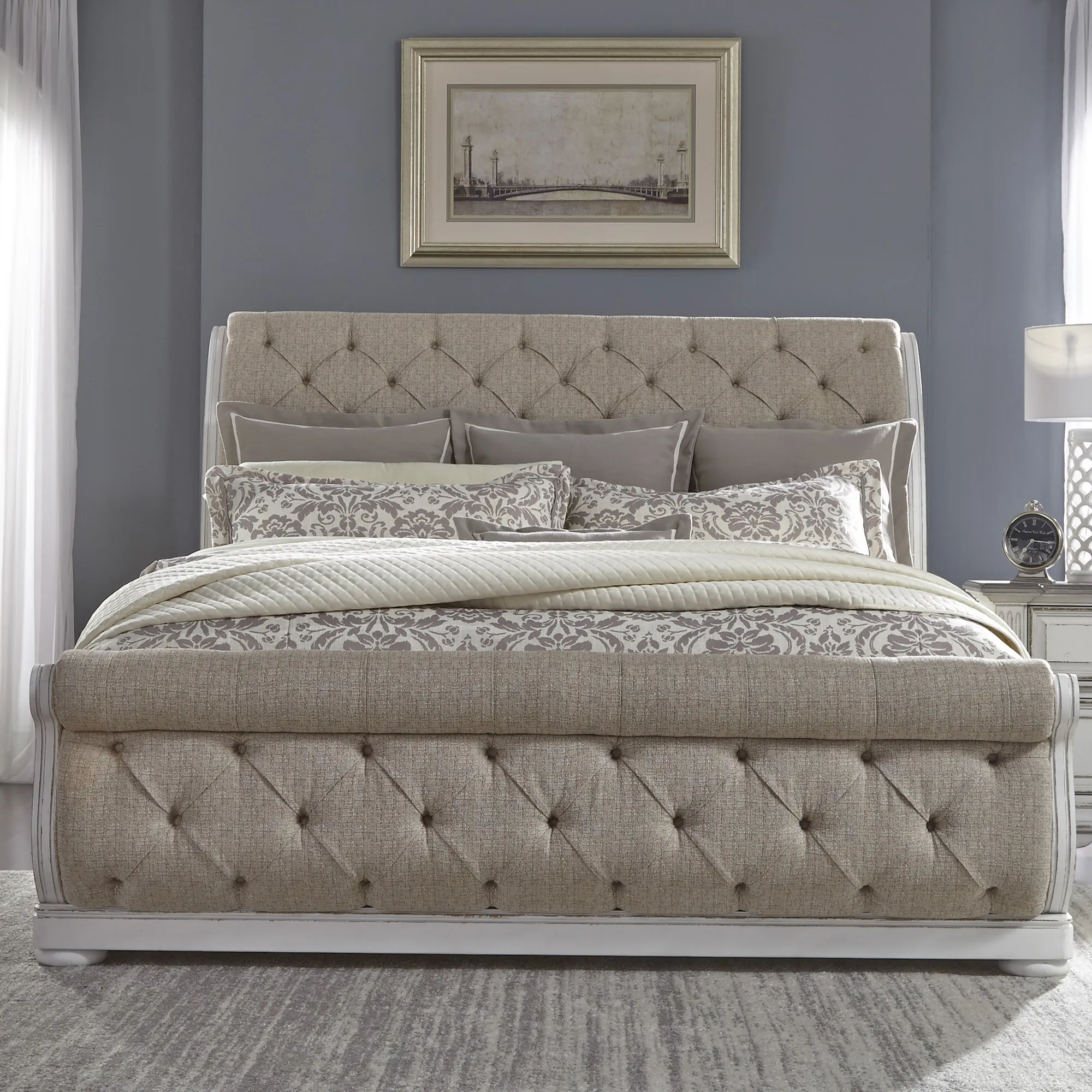 KING CALIFORNIA SLEIGH BED - ABBEY PARK