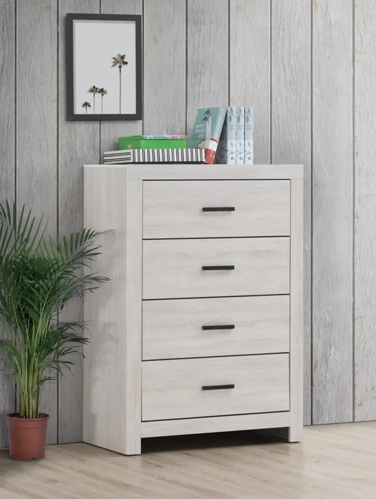 Coaster Brantford 4-Drawer Bedroom Chest Coastal White