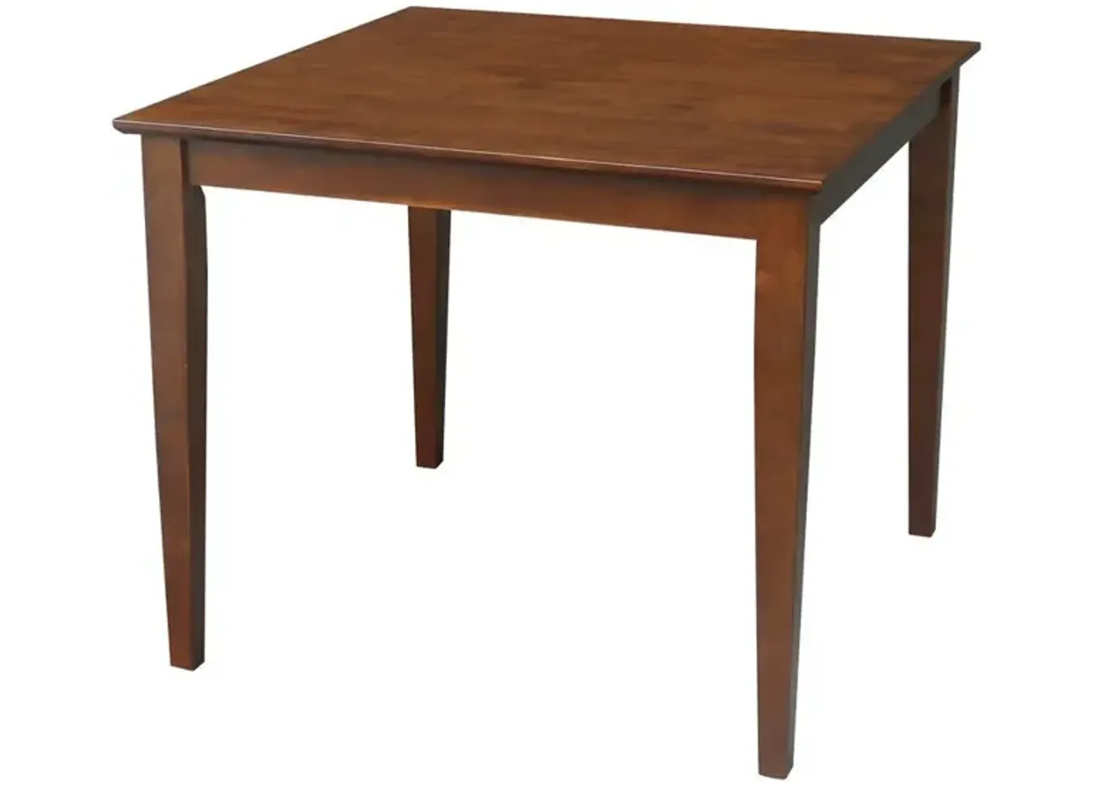 John Thomas Dining Essentials 36 Inch Square Table Top with 30 Inch Shaker Legs in Espresso