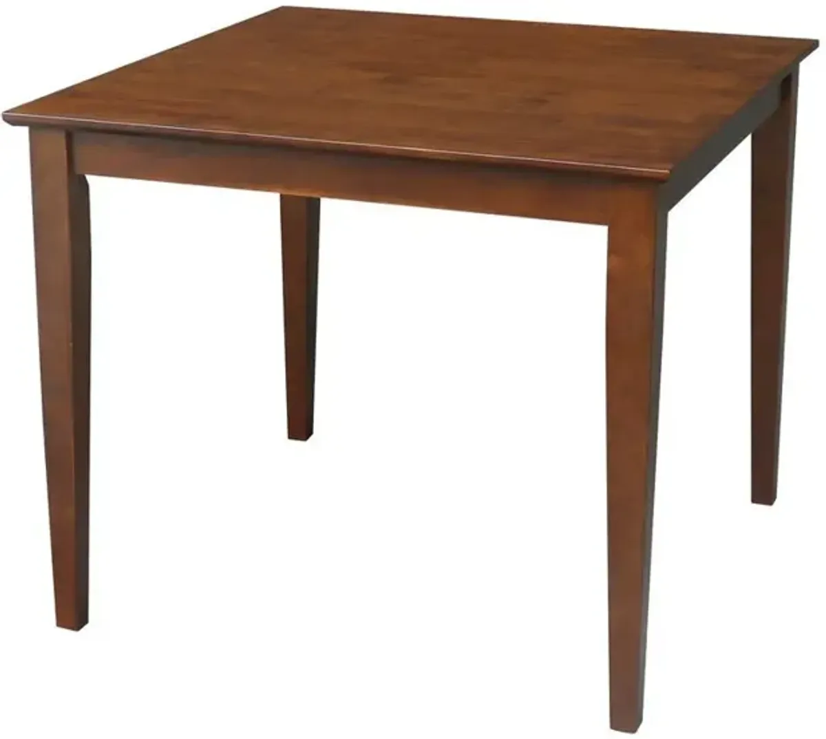 John Thomas Dining Essentials 36 Inch Square Table Top with 30 Inch Shaker Legs in Espresso