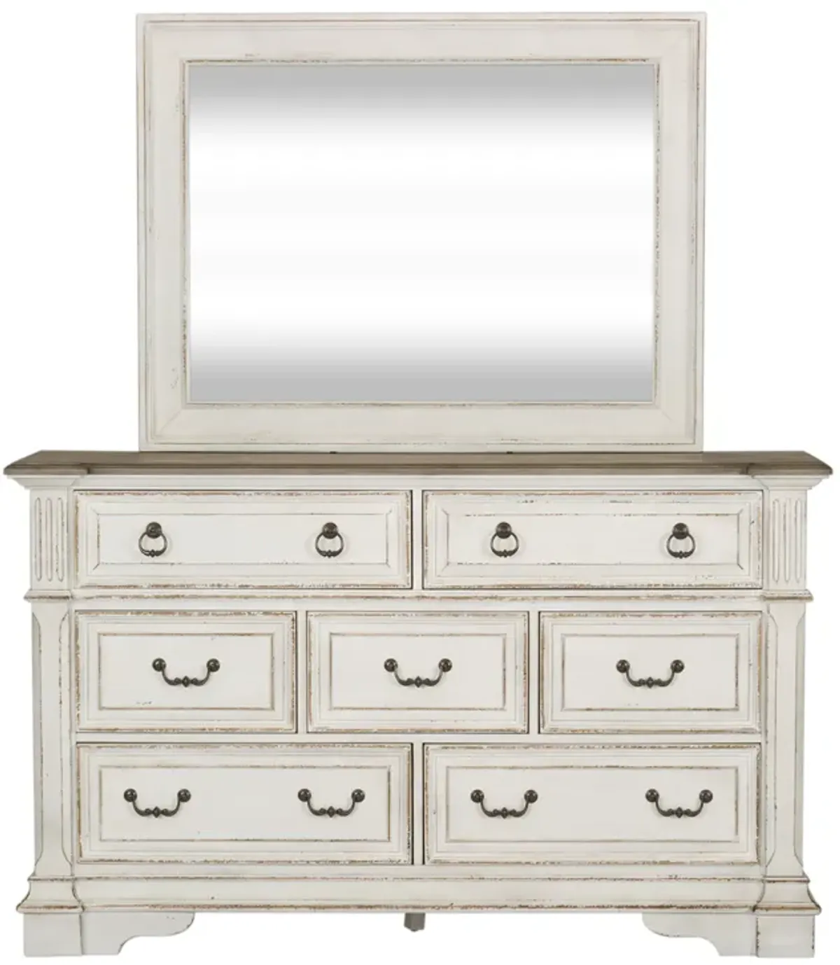 Liberty Furniture Complete California King Set Panel Bed, Dresser, Mirror, Chest & Nightstand Abbey Park