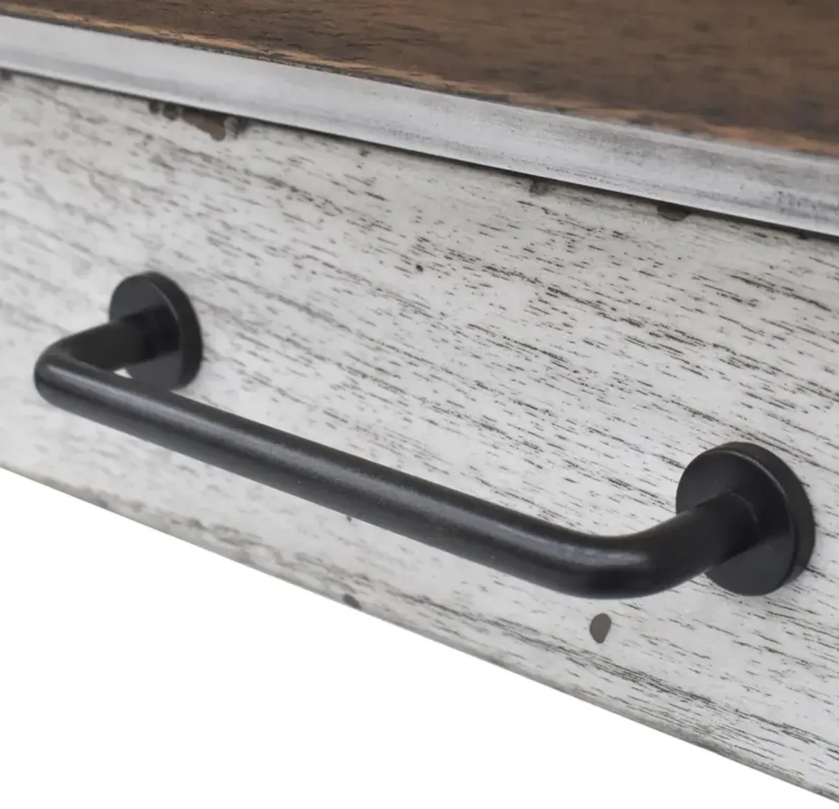 Steve Silver Bear Creek Sofa Table In White & Honey Smoke